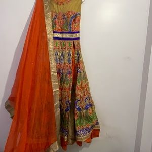 Front cut embroidered Anarkali